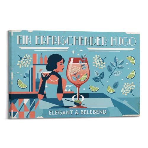 Hugo Poster Friends Gathering OKAHYS déco murale toile 40,6x61cm