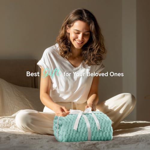 Image of BEDELITE Haze Blue Throw Blanket for Couch, Soft Cozy Gift for Women, 50*60