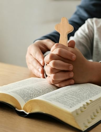 Cruces de madera Gxdamx de oración como obsequio religioso con bolsa 5