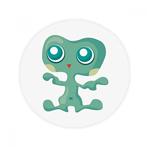 Tapis alien vert rond 80cm antidérapant pour salon et cuisine - 2