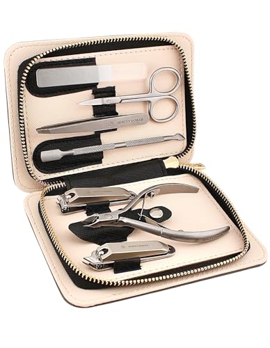 Beauty Power Manicure Pedicure Set 7-in-1 Stainless Steel, Ultra Sharp,