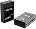 Produktbild 2 x Zigarettenetui Silber Aluminium Zigarettenbox Schwarz Metall Mit Magnetverschluss Mit Edlem Metall Rahmen, Cigarette Boxes Verstärktem Kunststoffgehäuse & Einrast Funktion Für 20er Zigaretten