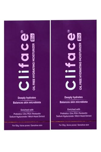 Image of KMAY Cliface Bio Oil Free Hydrating Moisturizer for Oily & Acne Prone Skin | Lightweight Non Greasy Face Gel - 50g (Pack of 2)