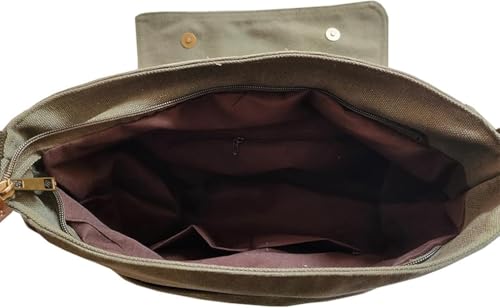 Mayhug Sac à bandoulière en toile, sac à bandoulière pour homme, sac à bandoulière pour homme, grande capacité, sac décontracté, jaune – vue 5