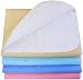 4 Pack - Heavy Weight Soaker 34x36 Waterproof Reusable Incontinence Underpads/Washable Incontinence Bed Pads - Green, Tan, Pink and Blue - Great for Adults, Kids and Pets - 9oz Soaker