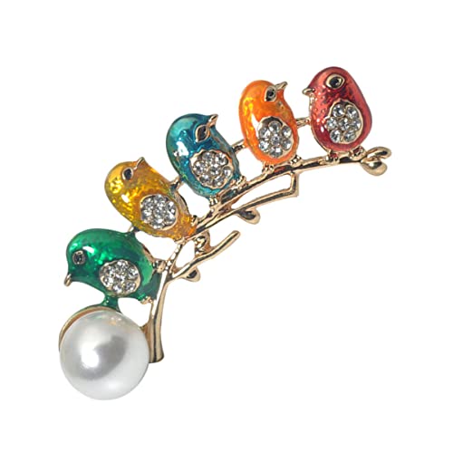 Broche oiseau en alliage ciselé de qualité supérieure pour robe chic