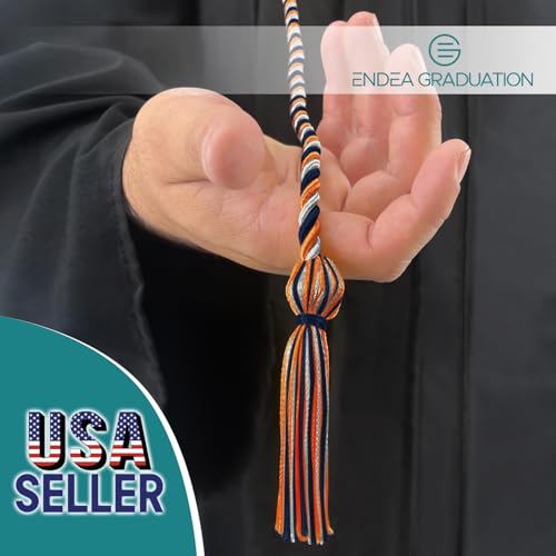 Image of Endea Graduation Single Honor Cord Three-Color (Navy Blue /Orange /Silver)