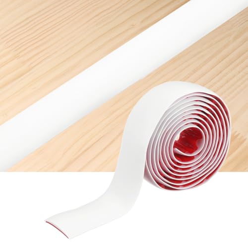 Tiras de transición para piso autoadhesivas de vinilo blanco de 2m x 4cm 2