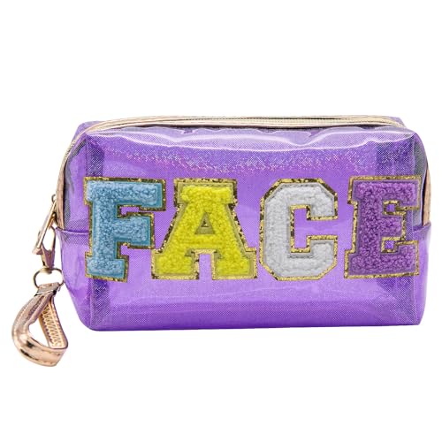 Trousse de maquillage transparente étanche pour femme avec poignée Long Keeper