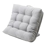 カインズ(CAINZ) 持ち手付カバー洗える背もたれイス FLepoco グレー 幅57cm 奥行44～57cm 高さ16～50cm リクライニング 枕 足置き 座椅子 座布団