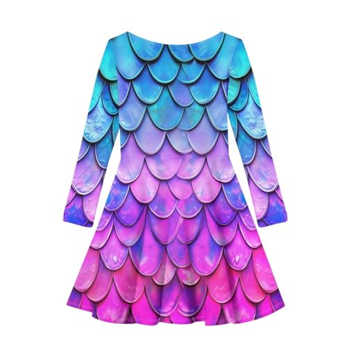 PinUp Angel Girls Casual Dress Swing Flowy Dresses Long Sleeve Twirl Casual Funny Graphic Dress2