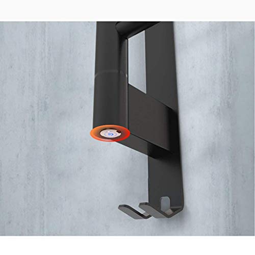 Toallero eléctrico de acero inoxidable 304 negro con acabado premium y giro de 180 grados 8