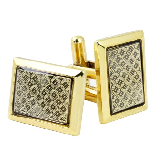 Kavove The Artful Golden & Silver Cufflinks For Men