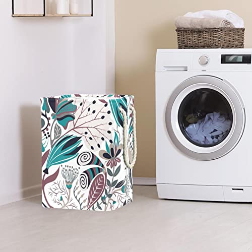 Panier à linge imperméable à fleurs grand format pour rangement maison - 3
