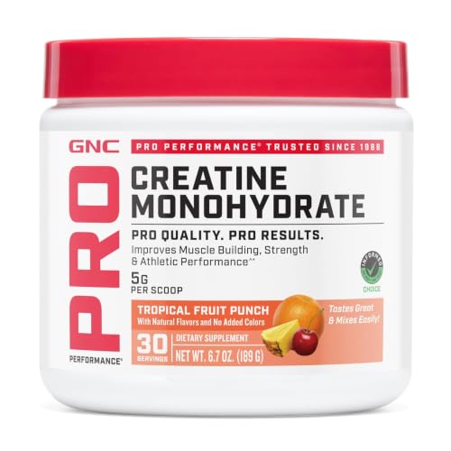 GNC Pro Performance Micronized Creatine, Tropical Punch, 30 Servings