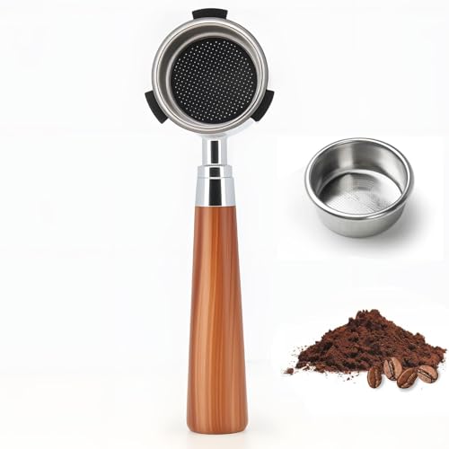 Image of 51mm Portafilter Bottom Stainless Steel with Filter Basket, 3 Ear Design, Reusable Coffee Machine Accessories Compatible with DeLonghi EC680, EC685, EC885, EC9335, and EC9665 Coffee Machines