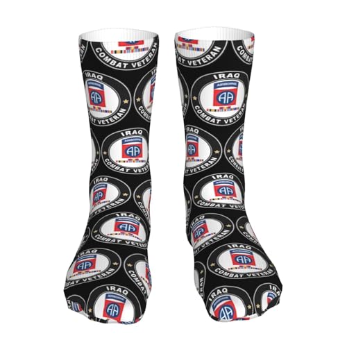 Chaussettes Ancien Combattant Du 82E Régiment D'Infanterie En Irak Antidé Rapante Chaussettes De Course Anti-Transpiration D'Entraînement Chaussettes Pour Voyage Trekking Homme