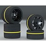 BSR Racing Tires 1/10 Spec Combo Tires (4) White Gray, BXRF4004