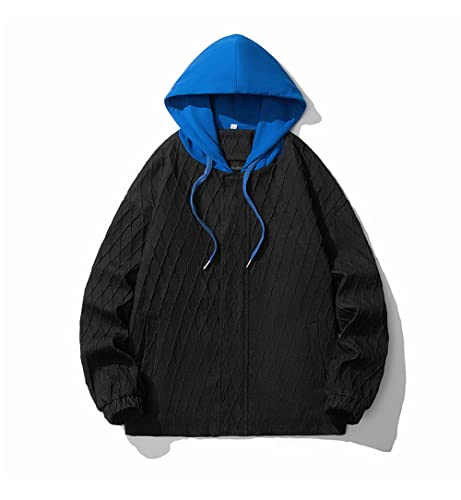 Veste transition homme lingge bleu XXL avec capuche veste streetwear lâche