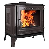 365® Kaminofen Ferrox 75 grau emailliert 10,5 kW Gusseisen A+