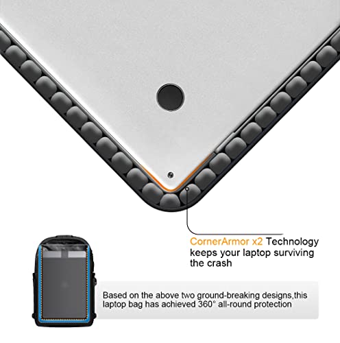 Tzowla Laptop Rucksack Herren und Damen, Reiserucksack Wasserdicht Anti-Diebstahl mit USB-Ladeanschluss und Schloss fur 15,6 Zoll Notebook,Schmaler Business Arbeits Uni Lässiger Tagesrucksack-Schwarz