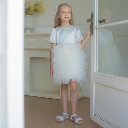 Image of Felix & Flora Toddler Girl Sandals - Little Girl Easter Dress Shoes Lightweight Open Toe Beach Holiday Flats
