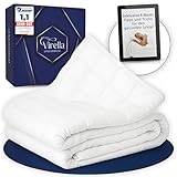 Virella Gewichtsdecke 135x200 7kg - Schwere Bettdecke aus 100% Baumwolle - Anti Stress Therapiedecke - Schwere Decke für tiefen Schlaf und bessere Erholung - Entspannungsdecke - Heavy Weighted Blanket