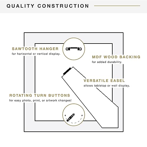 Image of MCS Studio Gallery Classic Picture Frame, 8x8, Natural Woodgrain, 1-Pack | Studio Gallery Classic Picture Frame For Photos, Posters & Art Prints, 8x8 Inch, Natural Woodgrain Engineered Wood, 1-Pack