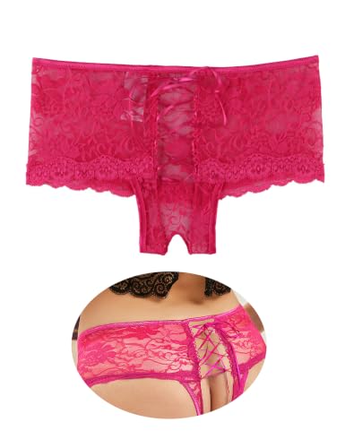 Image of ohmydear Women's Floral Lace French Knickers Plus Size Sexy Panties UK 8-22