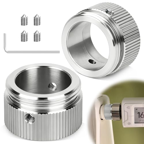 Nuyoah Heizkörperthermostat Adapter Heizkörperventil Thermostatkopf M30x1.5 mit Innen Ø22mm 2Stk Edelstahl Heizungsventil Adapter für Danfoss Ra Rav Ravl-ventil Heizkörper Zubehör