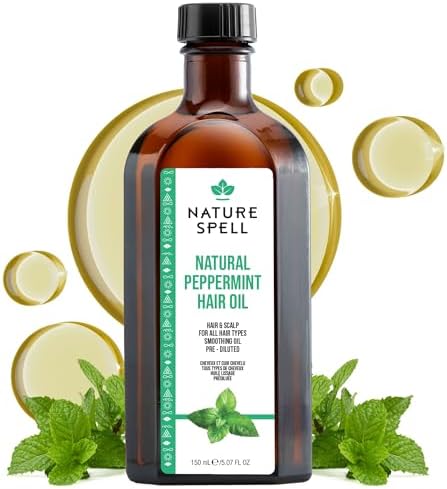 Nature Spell Olio di Menta Piperita per Capelli e Cuoio Capelluto...