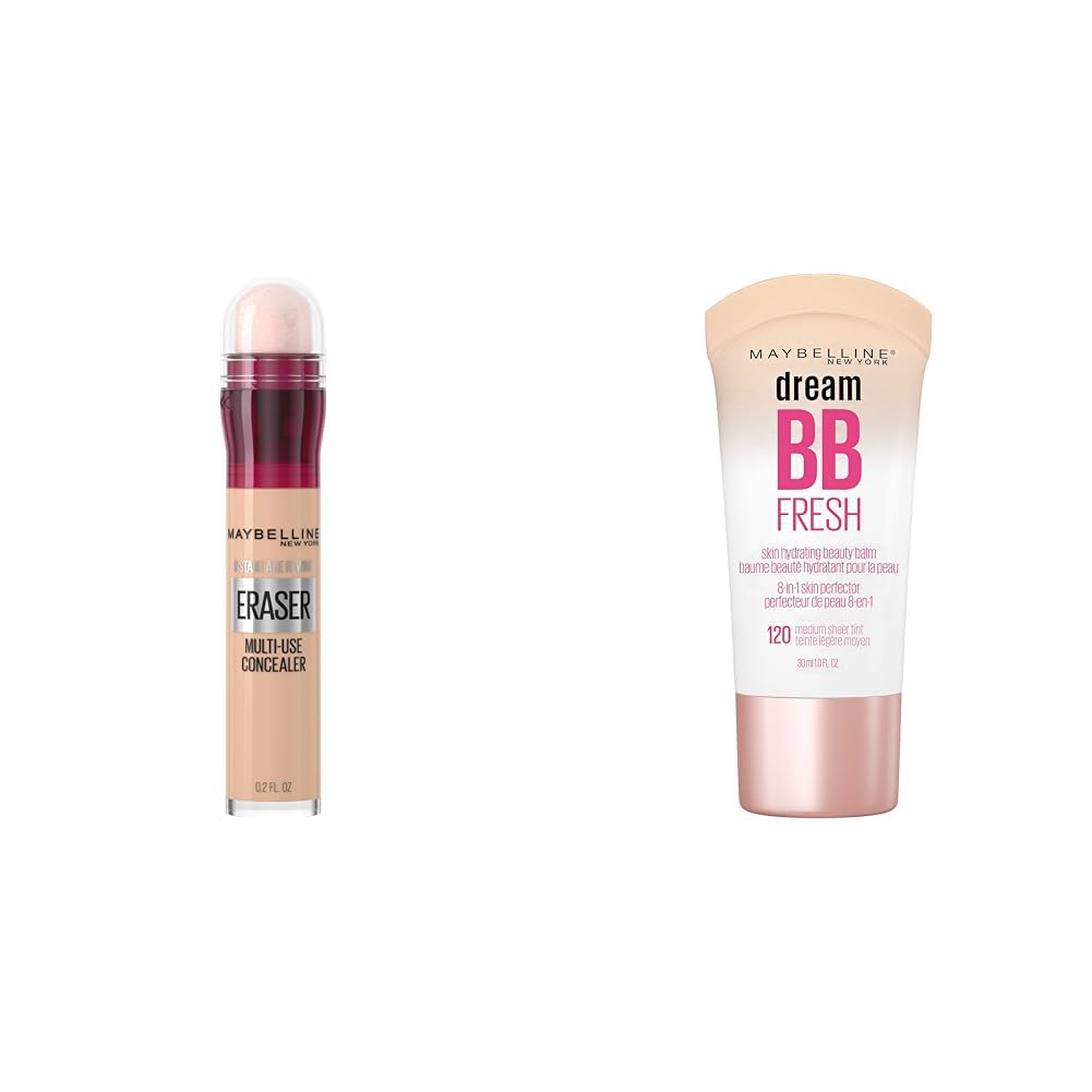 Maybelline Instant Age Rewind Dark Circles Concealer 115 Count and Dream Fresh Skin Hydrating BB Cream SPF 30 Medium