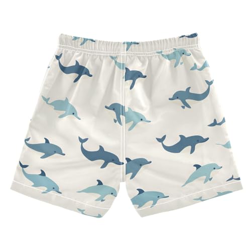 Dolphin Blue Boys Swim Trunks Toddler Shorts Swimwear Boardshorts2