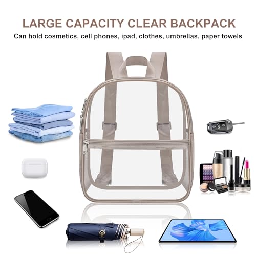 Image of Oraben Clear Backpack for Stadium Events Clear Bag Small Stadium Backpack Waterproof 12x6x12 for Women Men Adult Concert Sports