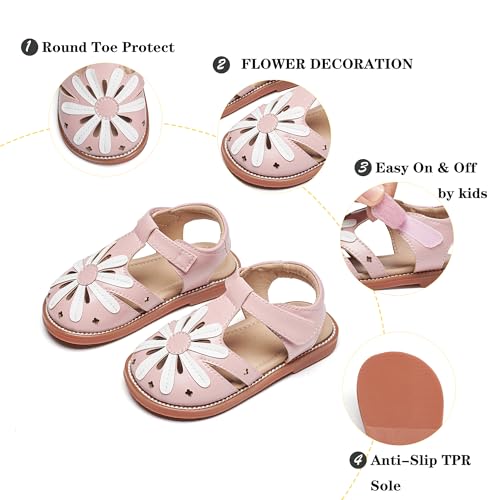 Image of Kiderence Toddler Girls Sandals Little Girls Kids Summer Shoes Toddler Sandals