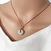 Cusstally Charm jewelry Natural Grade A Jadeite Jade Donut Necklace, Natural Burmese Jadeite Tiny Donut Pendant,Simple Jade Necklace, Small Jade Disc Necklace,Adjustable #3