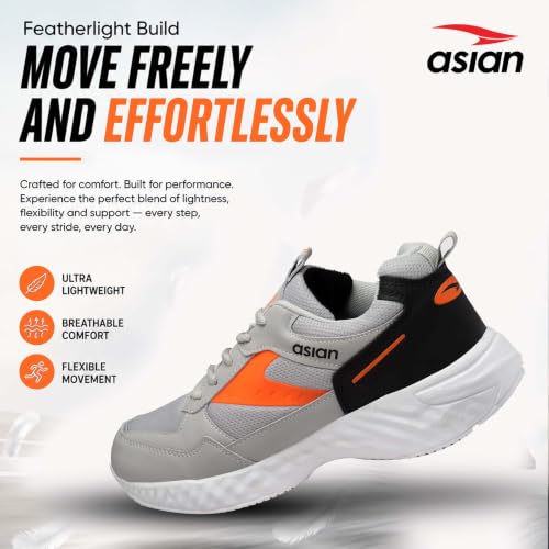 Image of ASIAN Toofan-05 Men's Running Shoes | Breathable Mesh, Soft Cushion Sole, Durable Grip, Lightweight Shoes for Daily Use