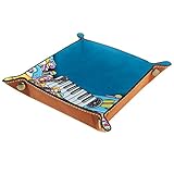 Tablett aus PU-Leder: Zur Aufbewahrung von Handy, Uhr, Schlüssel, Schmuck und Kleingeld etc.