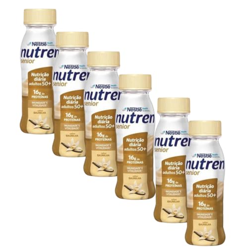 Suplemento Nutricao Nestle Nutren Senior Baunilha 200ML Kit com 6 Unidades