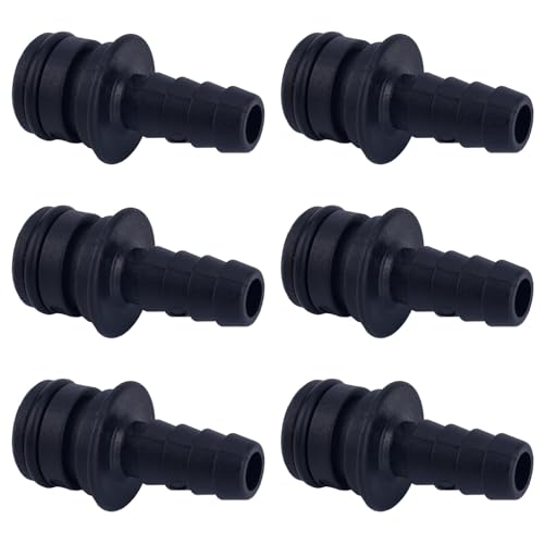 6stk 20381-026 Vierfach-Anschlussfittings, 3/8' Schlauchanschluss 3/4' Außendurchmesser Gerade Verbinder Kompatibel mit Flojet Pumpensystem Quad/Triplex/G57 Serie Pumpenteile