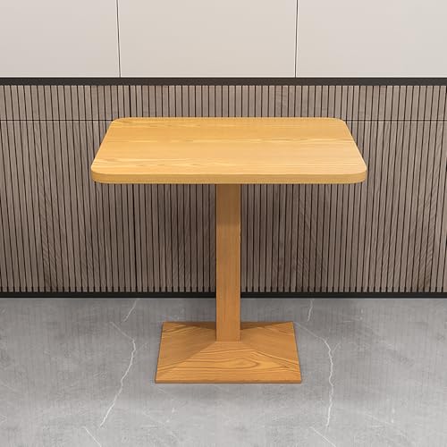 WYTTDBD おしゃれ木製ダイニングテーブルセット 4人用・2人用(椅子4脚付)|木材&カーボンスチール脚|120cm低め食卓|家庭・カフェ・アパート・茶室に最適 D A