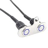 Stainless Steel LED ATV Motorcycle Switch ON-Off Handlebar Adjustable Mount Waterproof Switches Button DC12V Latching Switch (D-Bule)