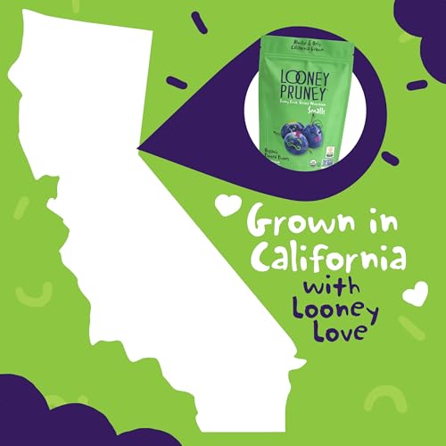 Image of Looney Pruney Smalls Fruit Snacks | Naturally Sweet Bite-Sized Prunes | Organic Fruit Snack Packs For Kids & Adults | Vegan Food With No Added Sugar & Preservatives | Kosher | 9 oz. (Pack of 6)