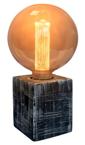 Base de cemento negra E27 resistente con diseño moderno para iluminación decorativa 2