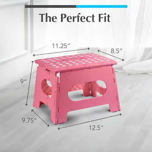 Taburete plegable con apertura de un giro y base resistente 6