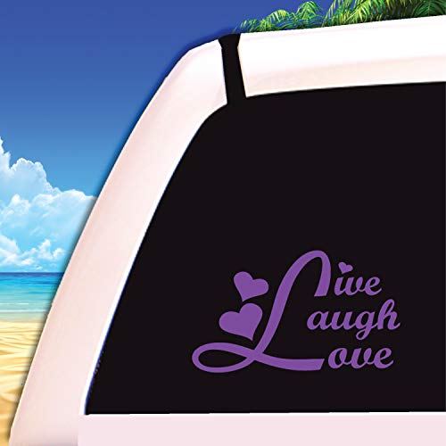 spdecals Live Laugh Love Car Window Decal Sticker (Light Purple, 5) spdecals Live Laugh Love Car Window Decal Sticker (Light Purple, 5")