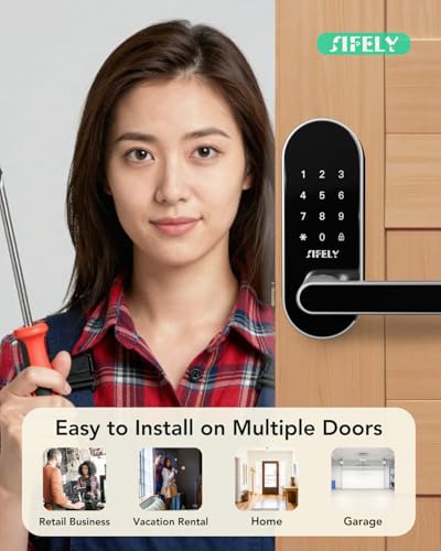 Keyless Entry Keypad Smart Door Lock with Handle & Knob – Digital Deadbolt for Front, Bedroom, Office & Interior Doors, App Control for Airbnb, Guests & Kids, Easy DIY Install (No Fingerprint) - Image 4