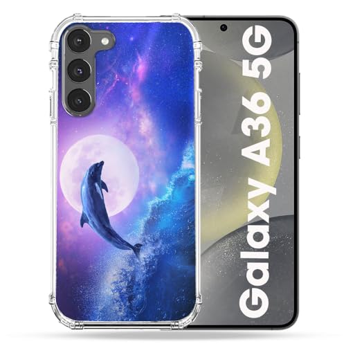 Coque Samsung Galaxy A36 5G dauphin vague avec protection renforcée antichoc