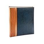 Kenro Grace Classic Photo Album for 200 Photos 7x5 / 13x18cm Blue Faux Leather Slip-In Pages and Memo Space - KD105UE