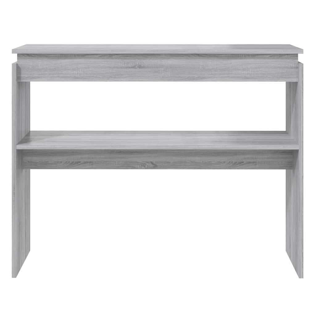 Konsolentisch Grau Sonoma aus Holzwerkstoff, 102 x 30 x 80 cm, Beistelltisch für Flur Wohnzimmer Büro, Ablage für Schlüssel Pflanzen Duftkerzen und Ordnung